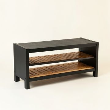Olive Crest Shoe Storage Bench - Black (synthetic illustration; no displayed measurements)