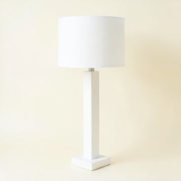 Fern Bluff Floor Lamp With A Plain Fabric Shade - White (synthetic illustration; no displayed measurements)