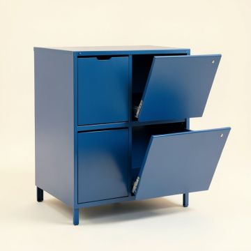 Elm Dell Freestanding Pull-Out Hamper Cabinet - Blue (synthetic illustration; no displayed measurements)