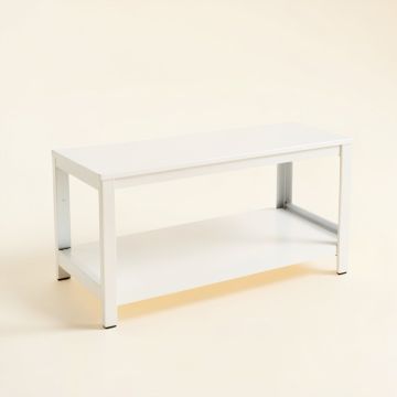 Hill Crest Narrow Outdoor Storage Bench - White (synthetic illustration; no displayed measurements)