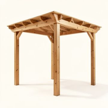 10Ft . X 10Ft . Cedar Pergola (synthetic illustration; no displayed measurements)