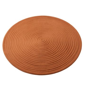 Field Branch Round Area Rug - Terracotta