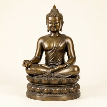 Large Meditative Buddha Of The Grand Temple Garden Statue (synthetic illustration; no displayed measurements)