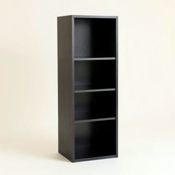 Hill Bridge Narrow Cubby Tower - Black (synthetic illustration; no displayed measurements)