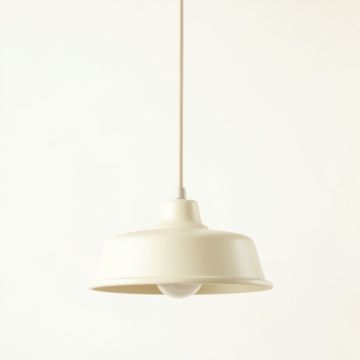 Maple Dale Pendant Light Suspended From One Plain Cable - Ivory (synthetic illustration; no displayed measurements)