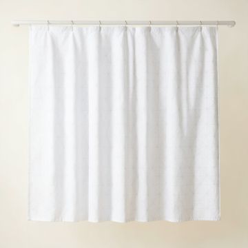 Birch Bridge Shower Curtain Hanging Flat From A Plain Rod - White (synthetic illustration; no displayed measurements)