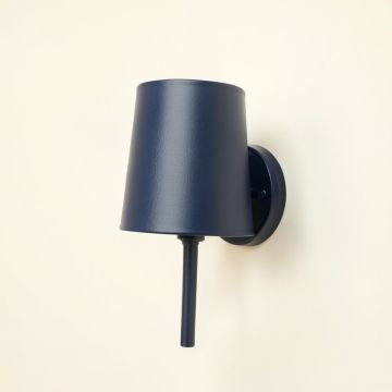 Aspen Dell Wall Sconce Mounted On A Plain Wall - Navy (synthetic illustration; no displayed measurements)