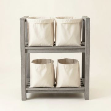 Alder Crossing Laundry Sorting Station With Plain Removable Bags - Gray (synthetic illustration; no displayed measurements)