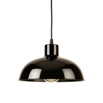 Moss Bluff Pendant Light Suspended From One Plain Cable - Black