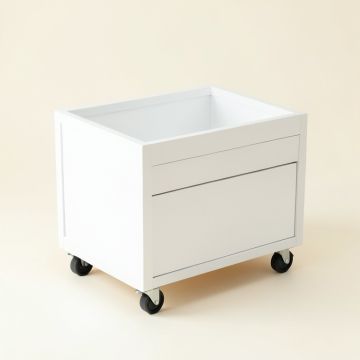 Maple Crossing Empty Rolling Workshop Cart - White (synthetic illustration; no displayed measurements)
