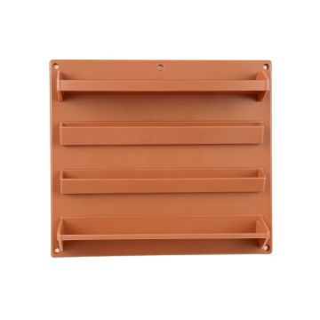 Birch Dale Empty Wall-Mounted Tool Organizer Panel - Terracotta