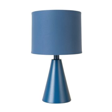 Elm Canyon Table Lamp With A Plain Fabric Shade - Blue