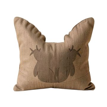 Rustic Patch Moose Body Pillow Case (synthetic illustration; no displayed measurements)