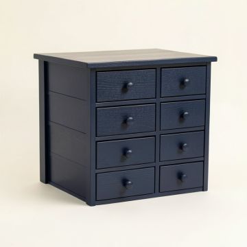Oak Crossing Small-Parts Storage Drawer Cabinet - Navy (synthetic illustration; no displayed measurements)
