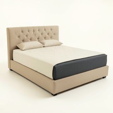 Saxis Tufted Upholstered Low Profile Standard Bed (synthetic illustration; no displayed measurements)
