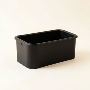 Stone Crest Empty Railing Planter With Integral Brackets - Black (synthetic illustration; no displayed measurements)
