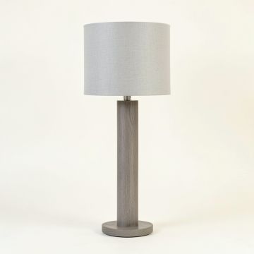 Lake Bend Floor Lamp With A Plain Fabric Shade - Gray (synthetic illustration; no displayed measurements)