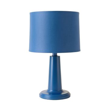 Dawn Crossing Table Lamp With A Plain Fabric Shade - Blue