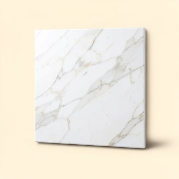 Full Calacatta 24 '' X 24 '' Porcelain Marble Look Wall & Floor Tile (synthetic illustration; no displayed measurements)