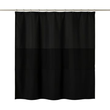 Cove Arc Shower Curtain Hanging Flat From A Plain Rod