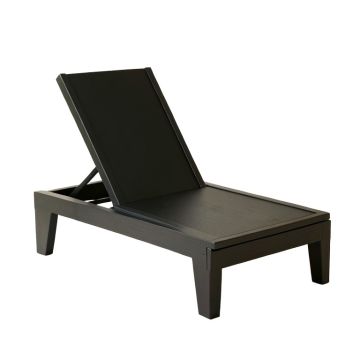 Shore Bluff Outdoor Lounge Chair - Black