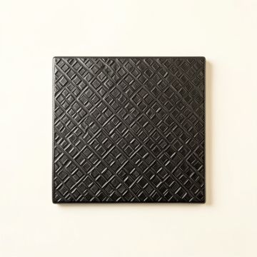 Aspen Bridge Uninstalled Square Decorative Tile - Black (synthetic illustration; no displayed measurements)