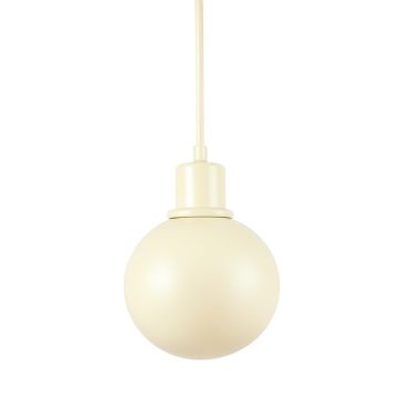 Heath Crest Pendant Light Suspended From One Plain Cable - Cream