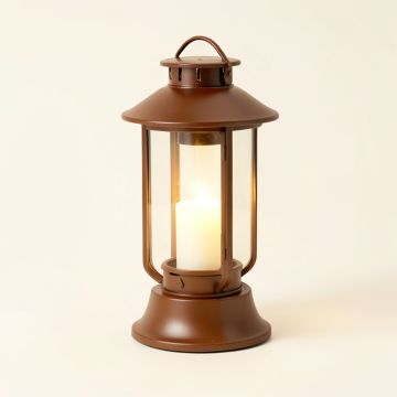 Gillock Bronze Gillock Powered Led Outdoor Lantern With Electric Candle (synthetic illustration; no displayed measurements)