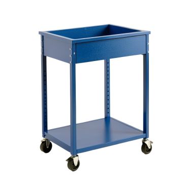 Cove Bend Empty Rolling Workshop Cart - Blue
