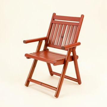 Pine Dale Folding Outdoor Chair - Terracotta (synthetic illustration; no displayed measurements)