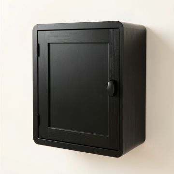 Vale Dell Wall-Mounted Laundry Cabinet - Black (synthetic illustration; no displayed measurements)