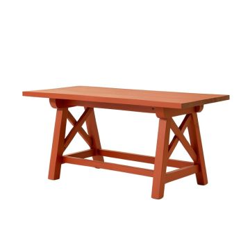 Moss Brook Empty Workshop Workbench - Terracotta