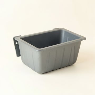 Birch Brook Empty Railing Planter With Integral Brackets - Gray (synthetic illustration; no displayed measurements)