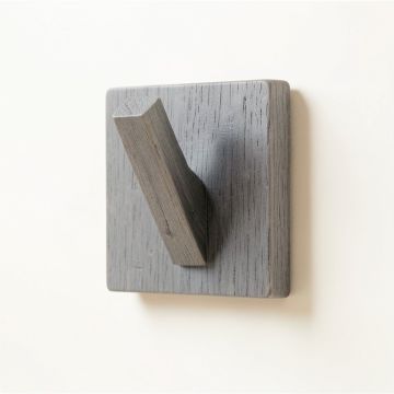 Oak Bend Wall-Mounted Robe Hook - Gray (synthetic illustration; no displayed measurements)