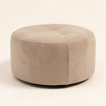 Henninger 25 '' Tufted Round Storage Ottoman (synthetic illustration; no displayed measurements)