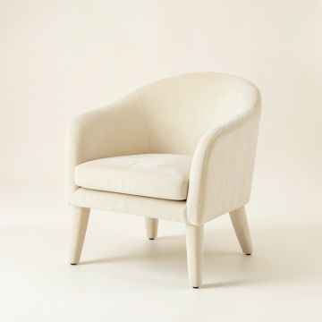 Hill Bridge Upholstered Armchair - Ivory (synthetic illustration; no displayed measurements)