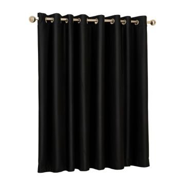 Ewalt Faux Dupioni Solid Color Silk Max Blackout Thermal Grommet Single Curtain Panel