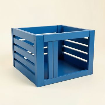 Maple Canyon Empty Furniture-Style Pet Crate - Blue (synthetic illustration; no displayed measurements)