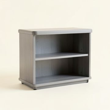 Alder Bend Low Bookcase - Gray (synthetic illustration; no displayed measurements)