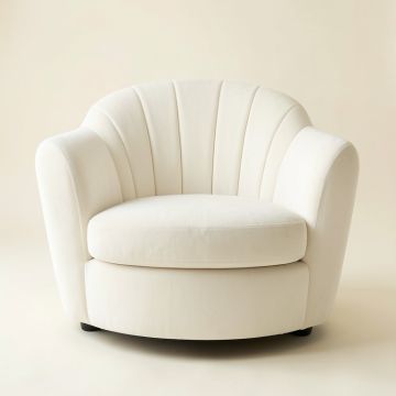 River Crossing Upholstered Armchair - White (synthetic illustration; no displayed measurements)