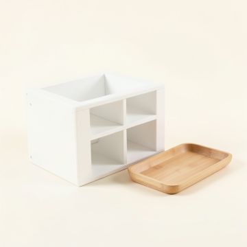 Alder Bend Empty Coffee-Station Organizer - White (synthetic illustration; no displayed measurements)