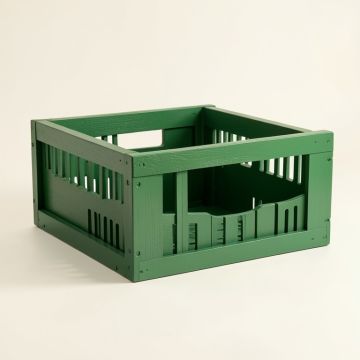 Meadow Dale Empty Furniture-Style Pet Crate - Green (synthetic illustration; no displayed measurements)