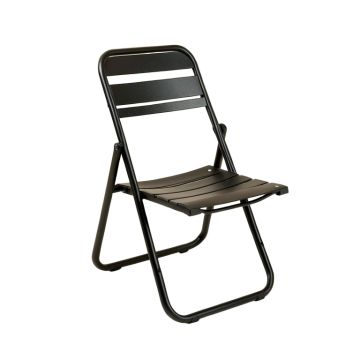 Dawn Crest Folding Outdoor Chair - Black