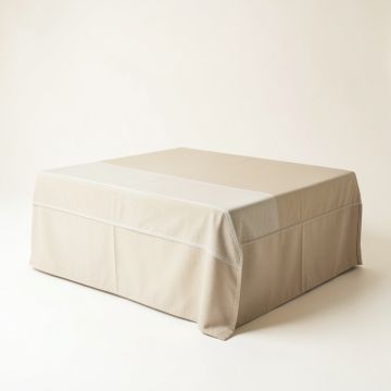 Lake Bluff Flat Bed Sheet - Beige (synthetic illustration; no displayed measurements)
