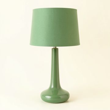 Sage Crossing Table Lamp With A Plain Fabric Shade - Green (synthetic illustration; no displayed measurements)