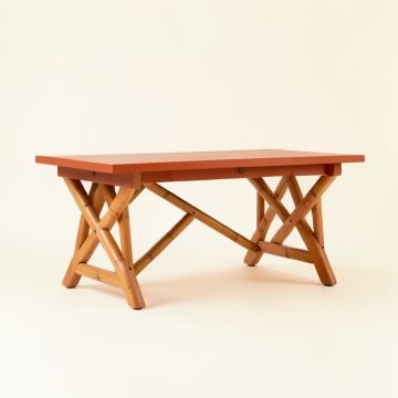 Flint Dell Empty Workshop Workbench - Terracotta (synthetic illustration; no displayed measurements)