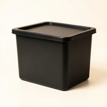 Oak Canyon Closed Outdoor Storage Box - Black (synthetic illustration; no displayed measurements)