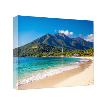 Panoramic Waikiki Beach With Mountain In The Background
