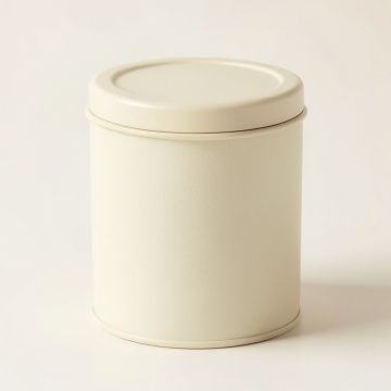 Ridge Bend Storage Canister With Lid - Ivory (synthetic illustration; no displayed measurements)