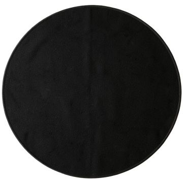 Dune Branch Round Area Rug - Black